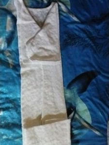 Chikankari White cotton Kurti
