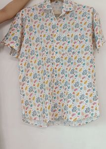 Men Printed White Casual Shirt