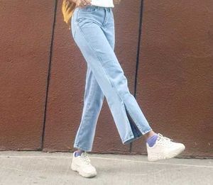 Urbanic Denim Slit-High waist jeans