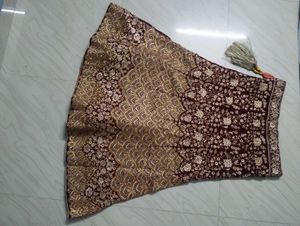 Maroon Velvet Lehenga Choli