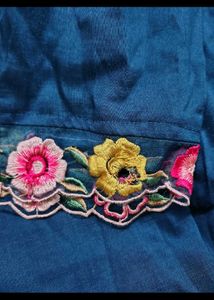Stunning Blue Embroidered Kurta Set with Dupatta