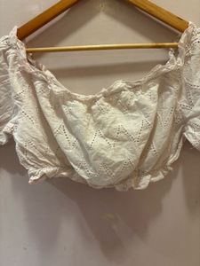 Chic Eyelet Crop Top