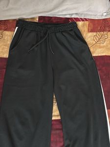 Black Wide Leg Athletic Pants