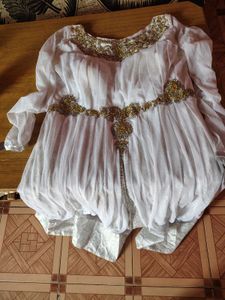 Elegant Ethnic White Gown