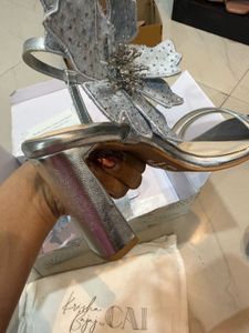 Kresha Bajaj x Cai Sparkling Floral Heeled Sandals