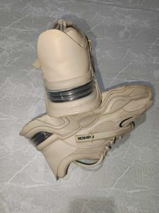 Chunky Platform Sneakers - Beige