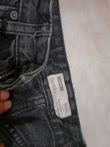 Stylish Black Distressed Wide Leg Jeans