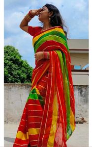 lehriya multicolour party wear saree .only cash...fix prices..0