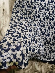 Blue Floral Sleeveless Top