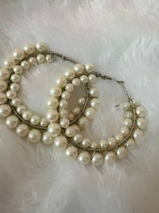 Chic Pearl Hoop Earrings