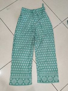 Flowy Green Printed Palazzo Kurta and Pants