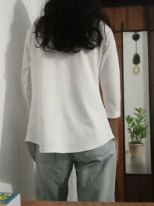 Chic White Longline Jacket