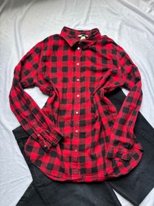 Red &amp; Black Checkered Shirt
