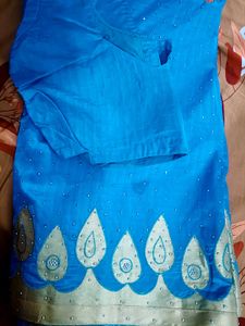 Beautiful Blue Silk Saree