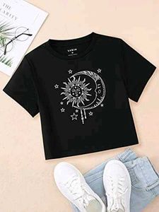 Black Sun & Moon Graphic Tee