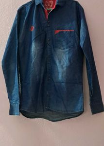 Men's Blue Denim Shirt