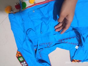 Vibrant Blue Gujarati Chaniya Choli