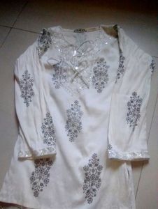 White Sequined Kurta