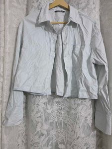 Zudio Striped Cropped Shirt