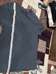 Men's Dark Grey Ribbed T-Shirt