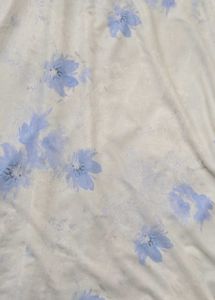 White Floral Print Skirt
