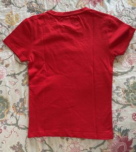 Vibrant Red BLUE BREW T-Shirt Cotton, never worn
