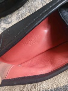 Authentic Hermes Black Leather Loafers with H Buck