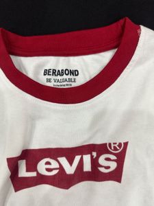 Levi's White &amp; Red Ringer Tee