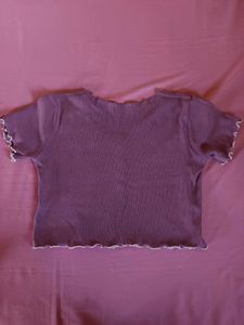 Cute Butterfly Button-Up Cropped Top
