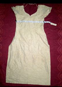 Beige Kurti with Silver Detail
