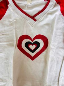 Red Heart Long Sleeve Top