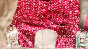 Red Embroidered Women's Blouse