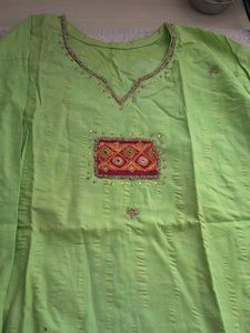Light Green Embroidered Kurta