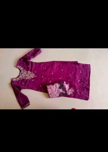Elegant Purple Embroidered Kurta Set