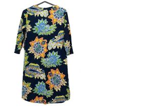 zudio Navy Blue Floral &amp; Paisley Design kurta