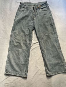 Wide Leg Denim Jeans