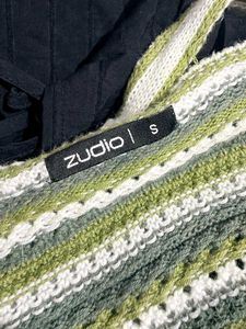 Zudio Crochet Striped Crop Tank Top