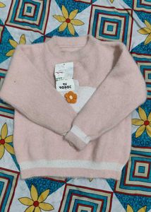 Cute Flower Applique Sweater