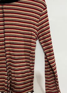 Zara Striped Ribbed Top