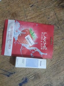 LAKME Strawberry Sheet Mask & Re'equil Serum