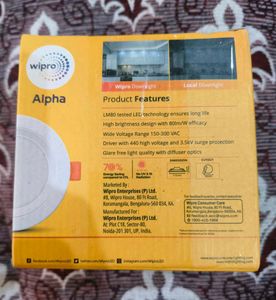 Wipro Alpha Downlight LED Lamp