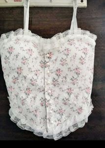 Charming Floral Corset Top