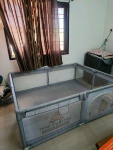 Baby Playpen - Dinosaur Car Theme