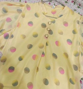 Polka Dot Sheer Top