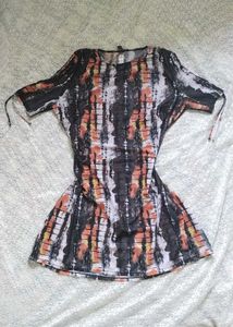 Tie-Dye Print Casual Dress