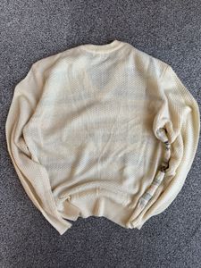 Vintage Patterned V-Neck Sweater