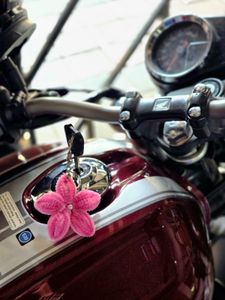 Cute Pink Flower Keychain