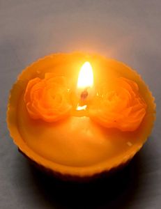 Handmade Yellow Rose Scented Candle