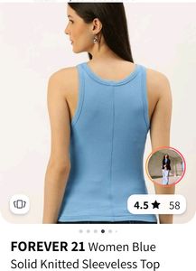 Forever 21 Blue Knitted Top For Girls
