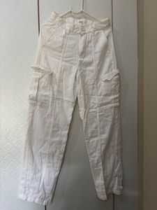 White Cargo Pants